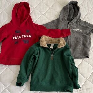 Nautica Red and Gray Kids Hoodies size 24months-2T